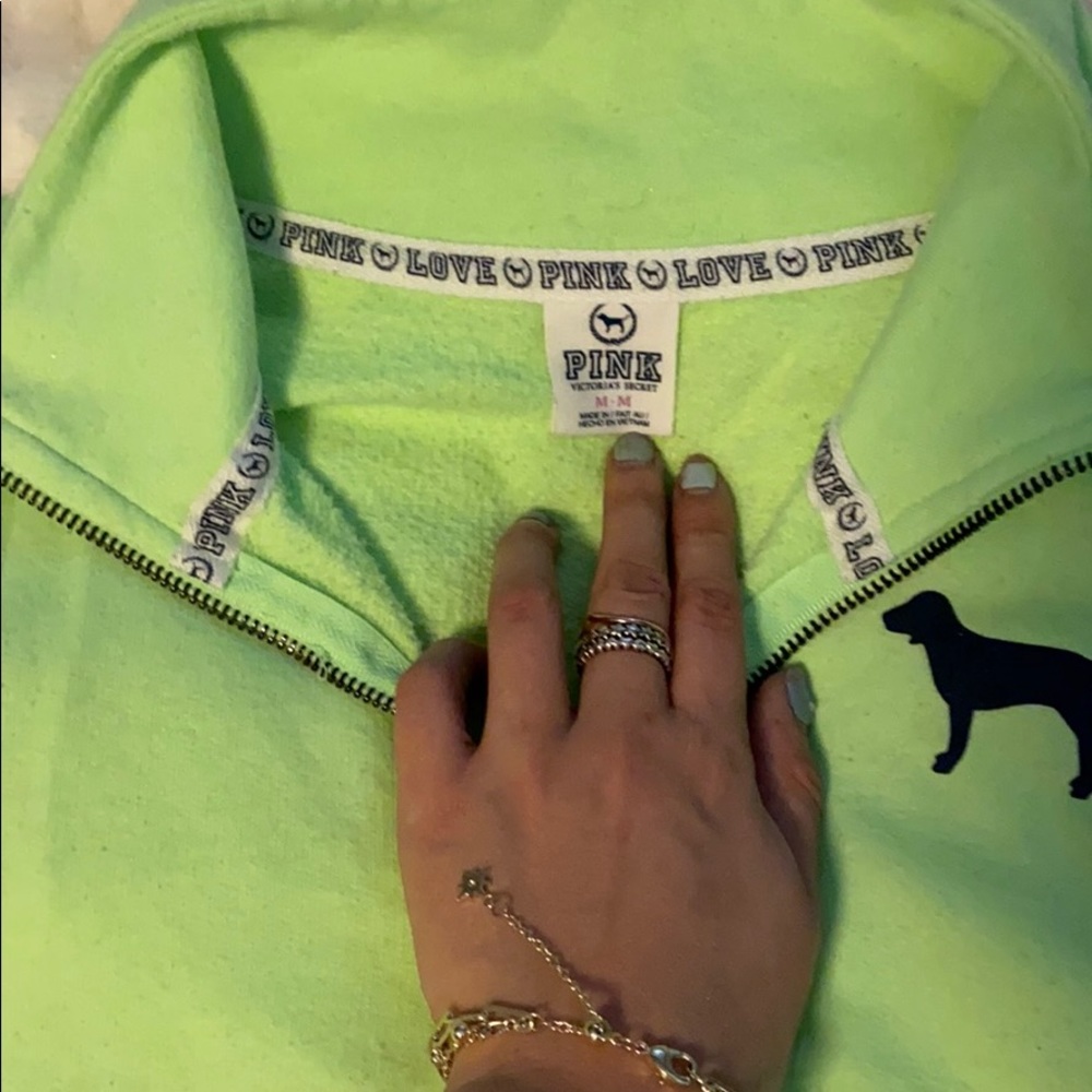 Pink hoodie lime green - Picture 2 of 2